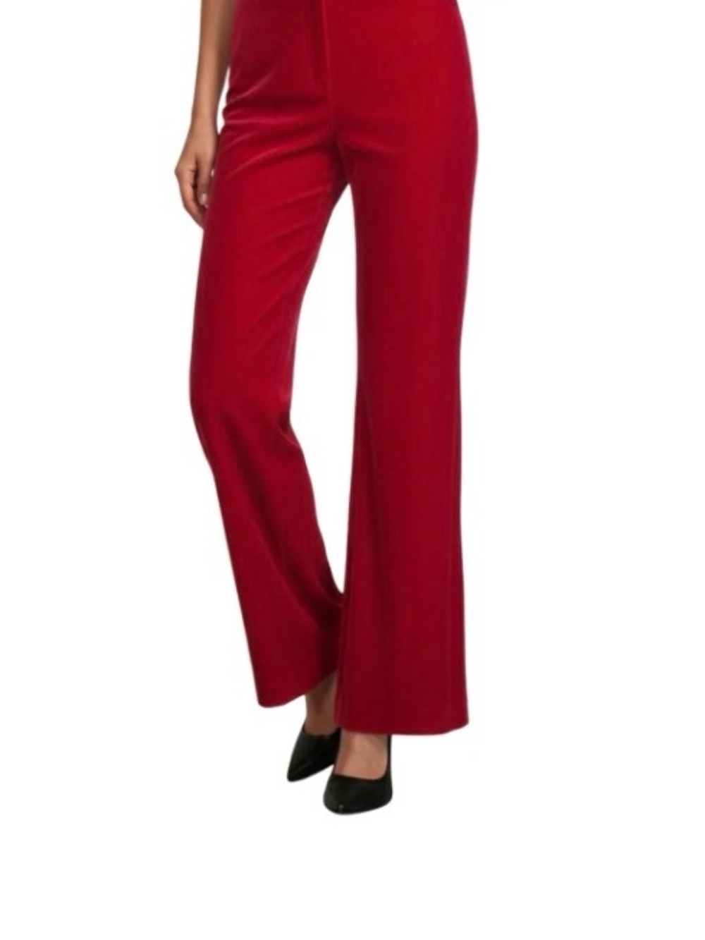 NWT Alex Marie Kelly Red Velvet Wide Leg Pants Size 12 Holiday Trousers